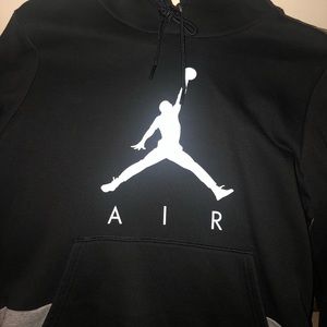 Men’s black and gray Jordan hoodie. Small
